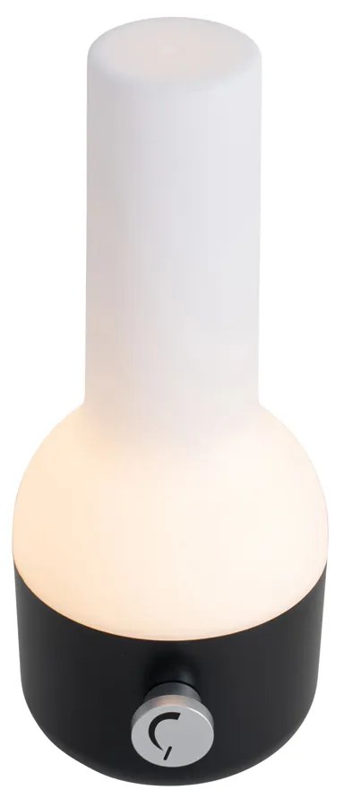 Candeeiro de Mesa Exterior Preto e Branco com LED Recarregável IP44 - Haard