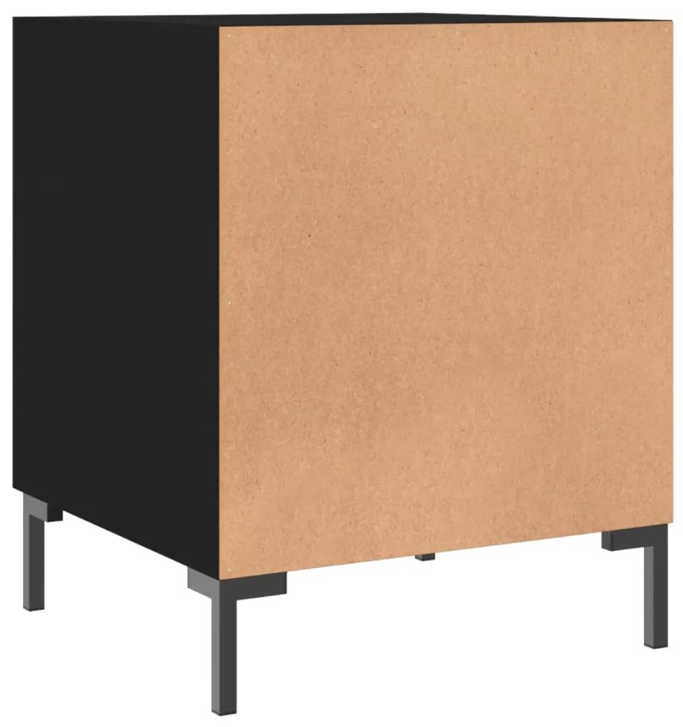 Mesa de cabeceira 40x40x50 cm derivados de madeira preto