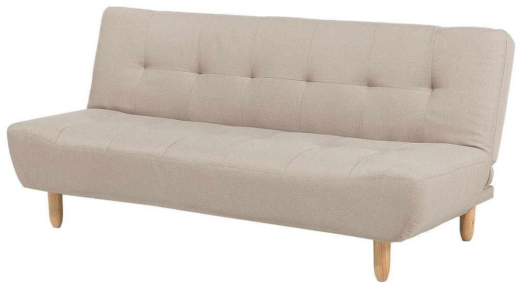 Sofá-cama de 3 lugares em tecido creme ALSTEN Beliani