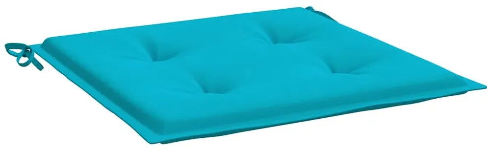 Almofadões p/ cadeira 2pcs 50x50x4cm tecido turquesa