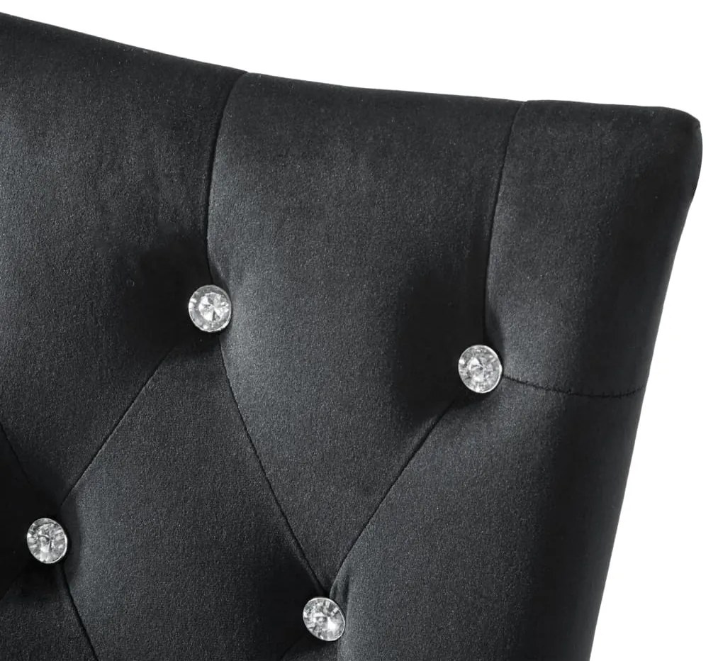 Cadeiras de jantar 4 pcs veludo preto