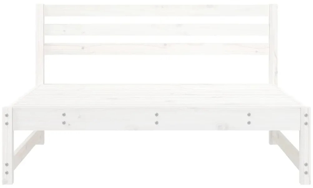 Sofá de centro para jardim 120x80 cm pinho maciço branco