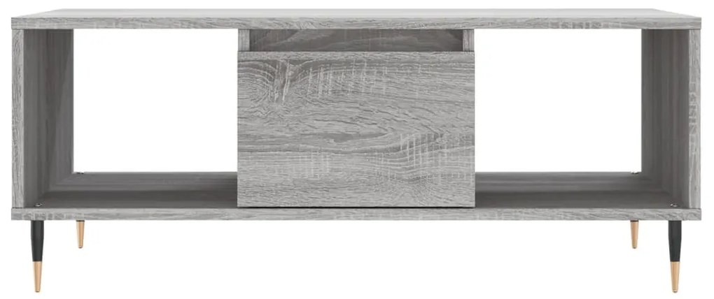 Mesa de centro 90x50x36,5 cm derivados madeira cinzento sonoma