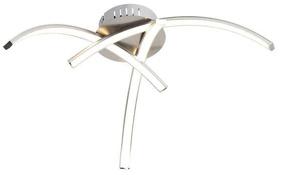 Candeeiro de tecto design em aço com 3 luzes, incluindo LED - Faleri Design,Moderno