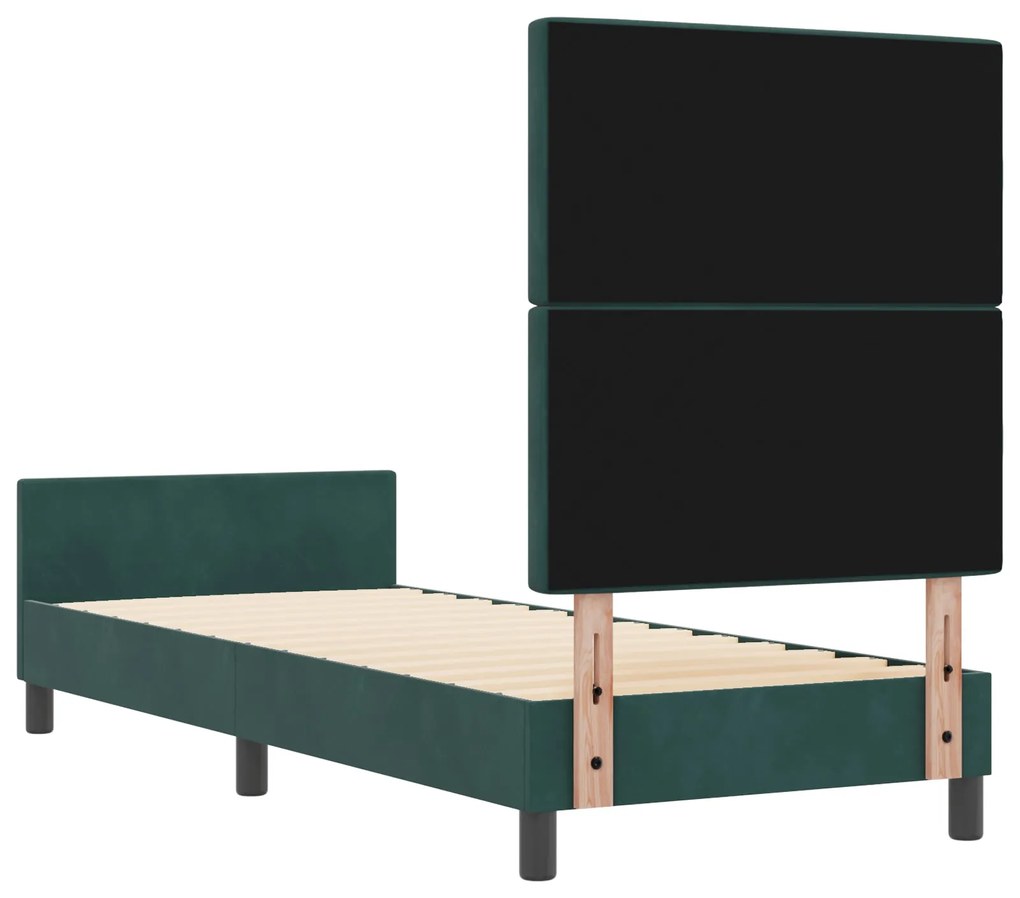 Estrutura de Cama vidaXL Verde Escuro 80x200 cm Veludo