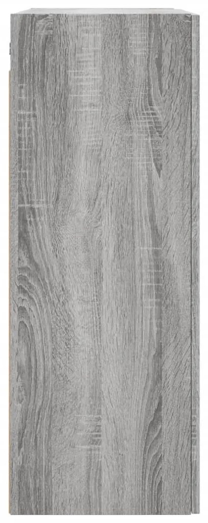 Armário de parede 69,5x34x90 cm cinzento sonoma