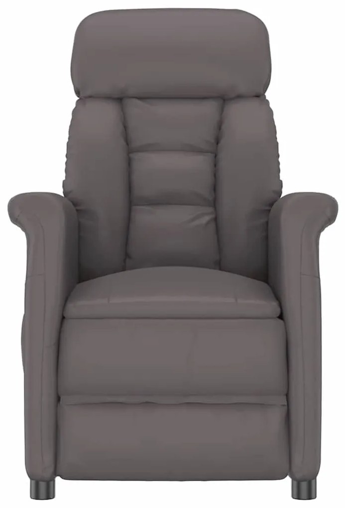 vidaXL Cadeira Recliner Cinzeto 71 x 96 x 96 cm Couro sintético