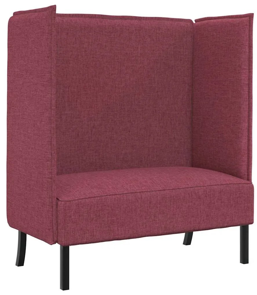 Sofá de Costas Altas Bordô 109x56x121 cm Tecido