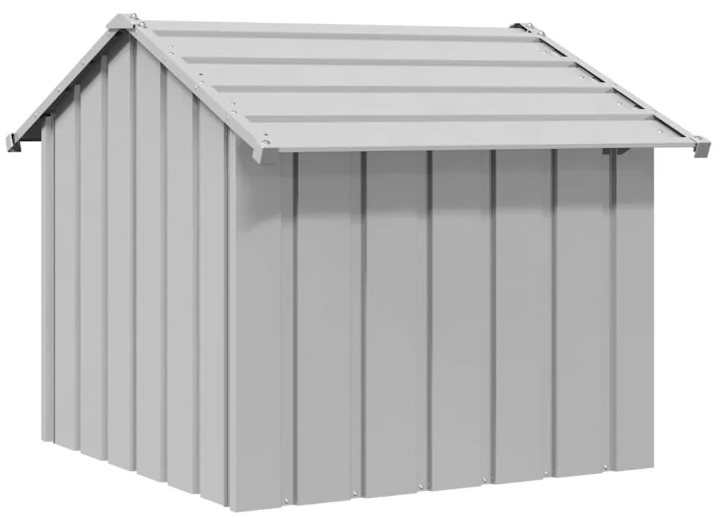 Casota para cães com telhado 85x107x81 cm aço galvanizado