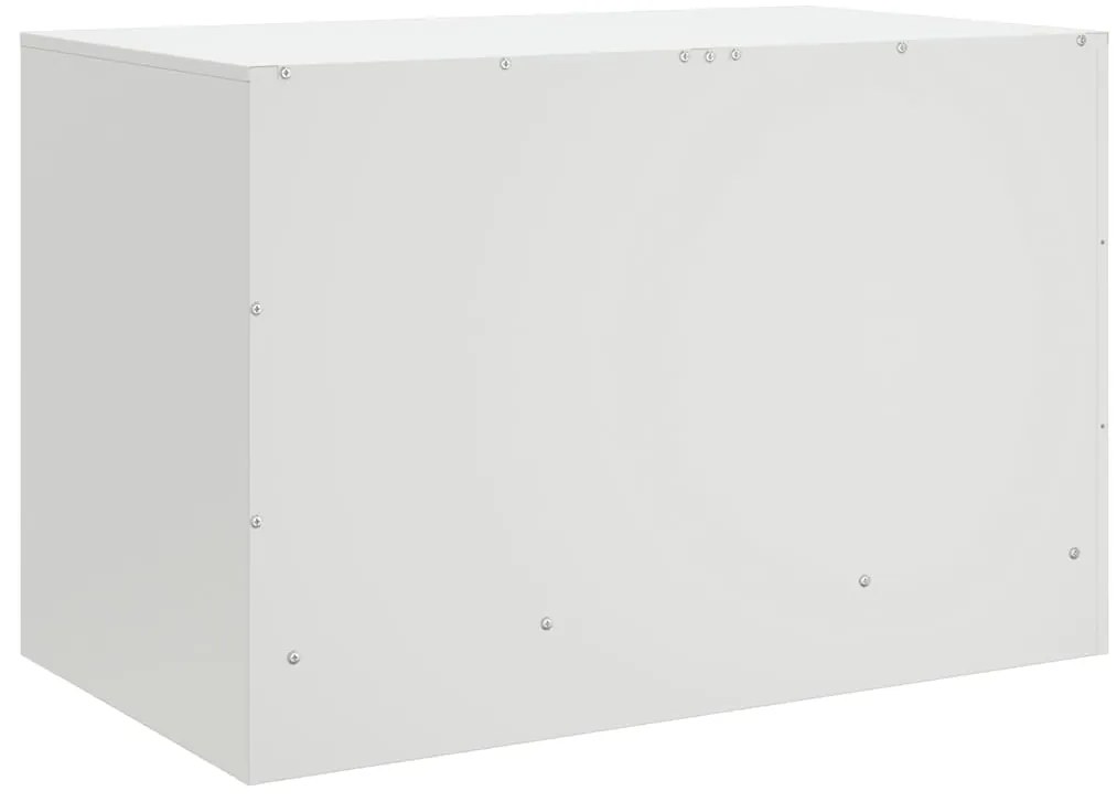 Móveis de TV 2 pcs 67x39x44 cm aço branco
