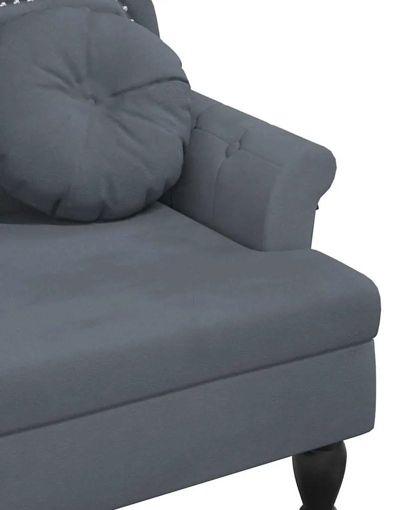 Banco com almofadões 120,5x65x75 cm veludo cinzento-escuro