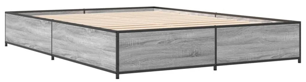 Estrutura de cama 135x190 cm derivados de madeira/metal