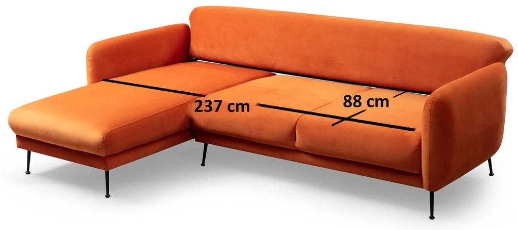 Sofá-Cama de Canto Sevilla – Laranja – 270 x 170 cm