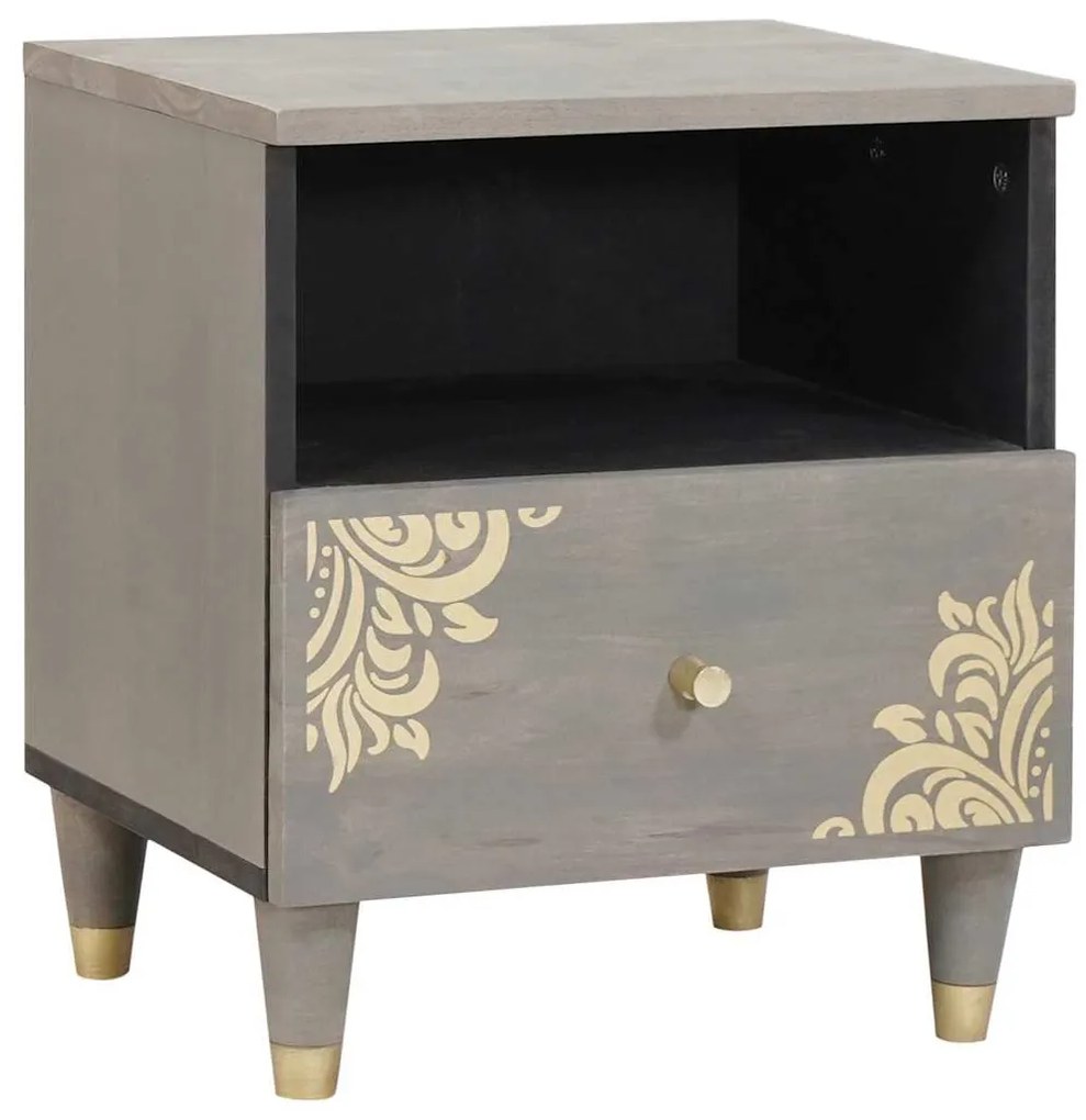 vidaXL Armário de Cabeceira com gaveta Cinzeto 40 x 33 x 46 cm