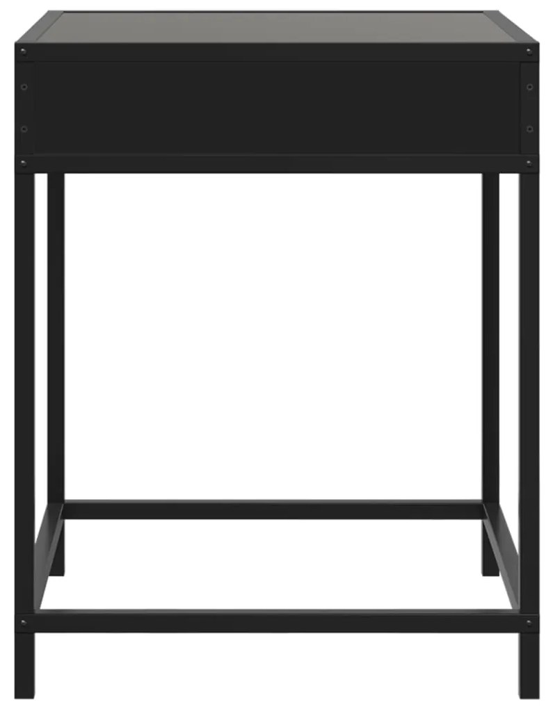 Mesa de centro com luzes LED Infinity 40x40x51 cm preto