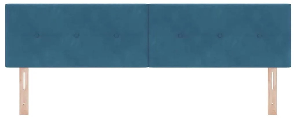 Cabeceira vidaXL Button Tufted Azul Escuro 180 cm Veludo