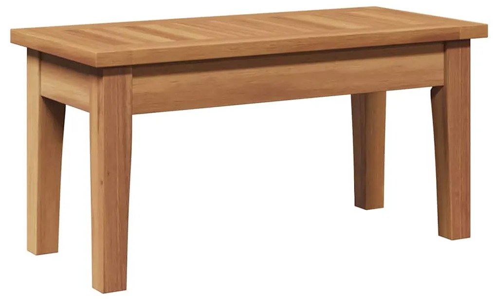 Conjunto de Banco de Jardim de 2 Peças de Madeira Maciça de Teak