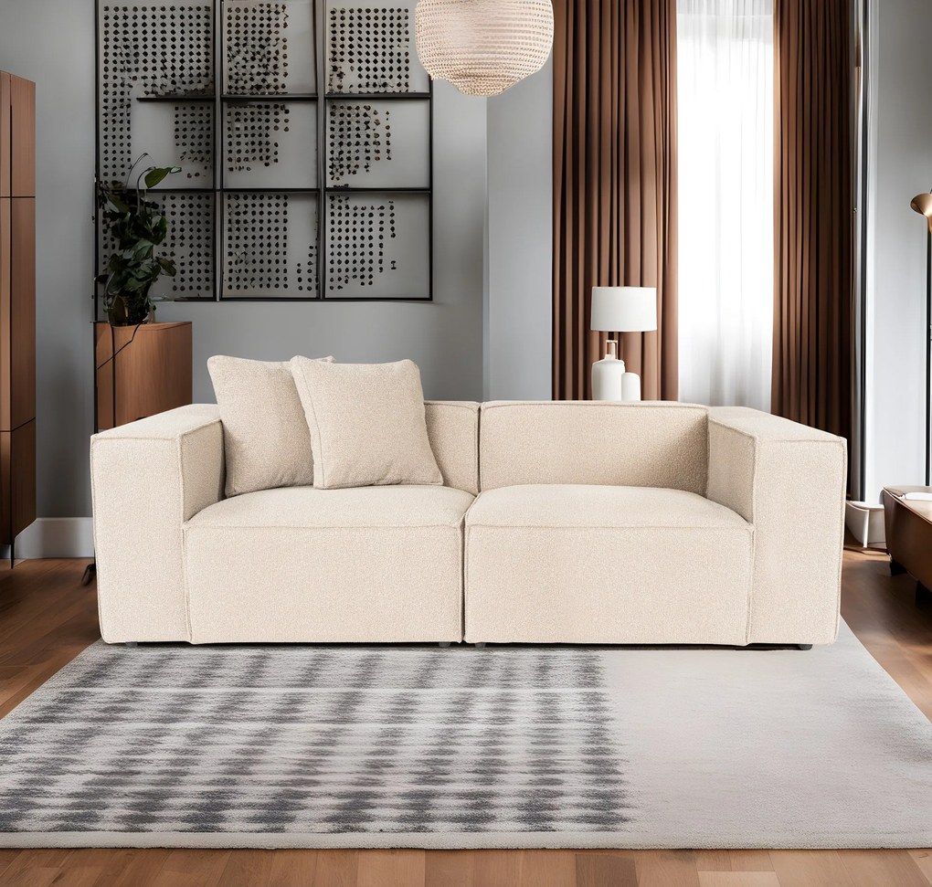 Sofá de 2 Lugares Lora – Pêssego – 220 x 108 x 65 cm