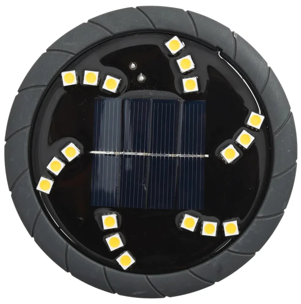 Luzes solares para exterior com espigões 12 pcs branco quente