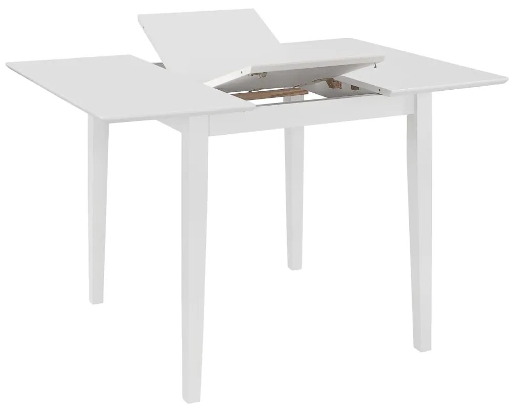 Mesa de jantar extensível (80-120)x80x74 cm MDF branco