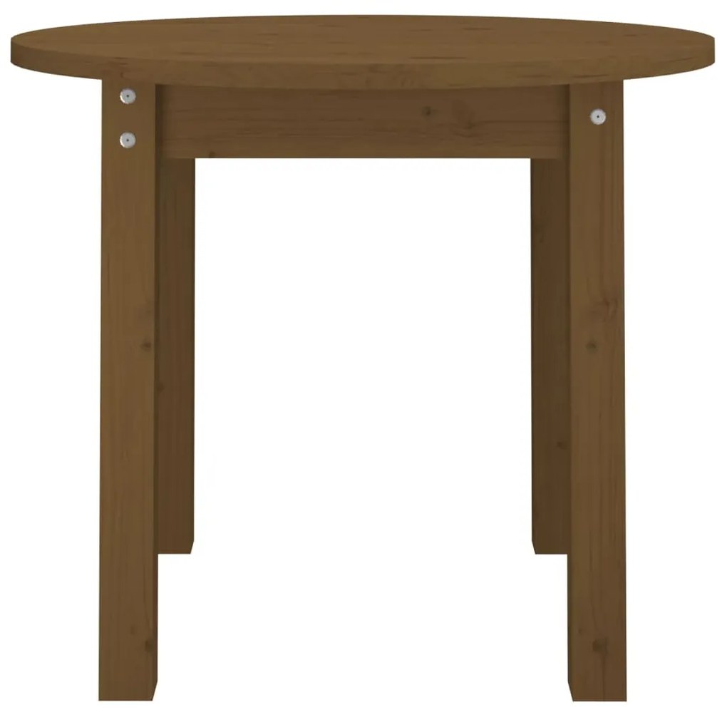 Mesa de centro Ø 55x45 cm madeira pinho maciça castanho-mel