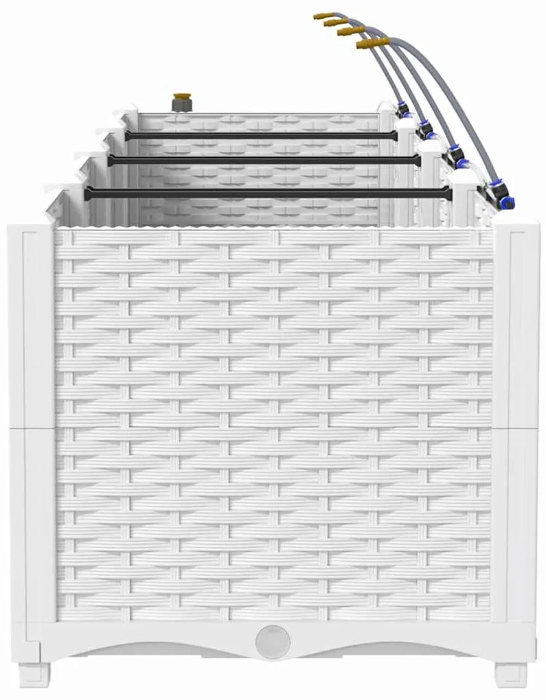 Jardineiras de Jardim 1 pc Branco 160 x 40 x 37.5 cm Plástico