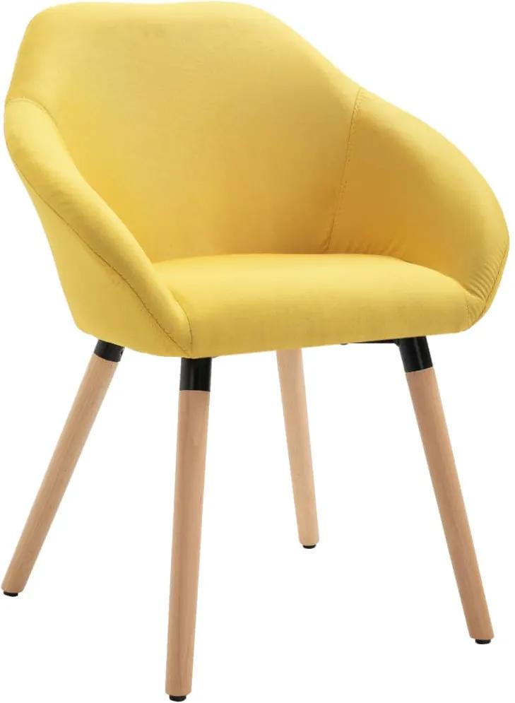 Cadeira de jantar tecido amarelo
