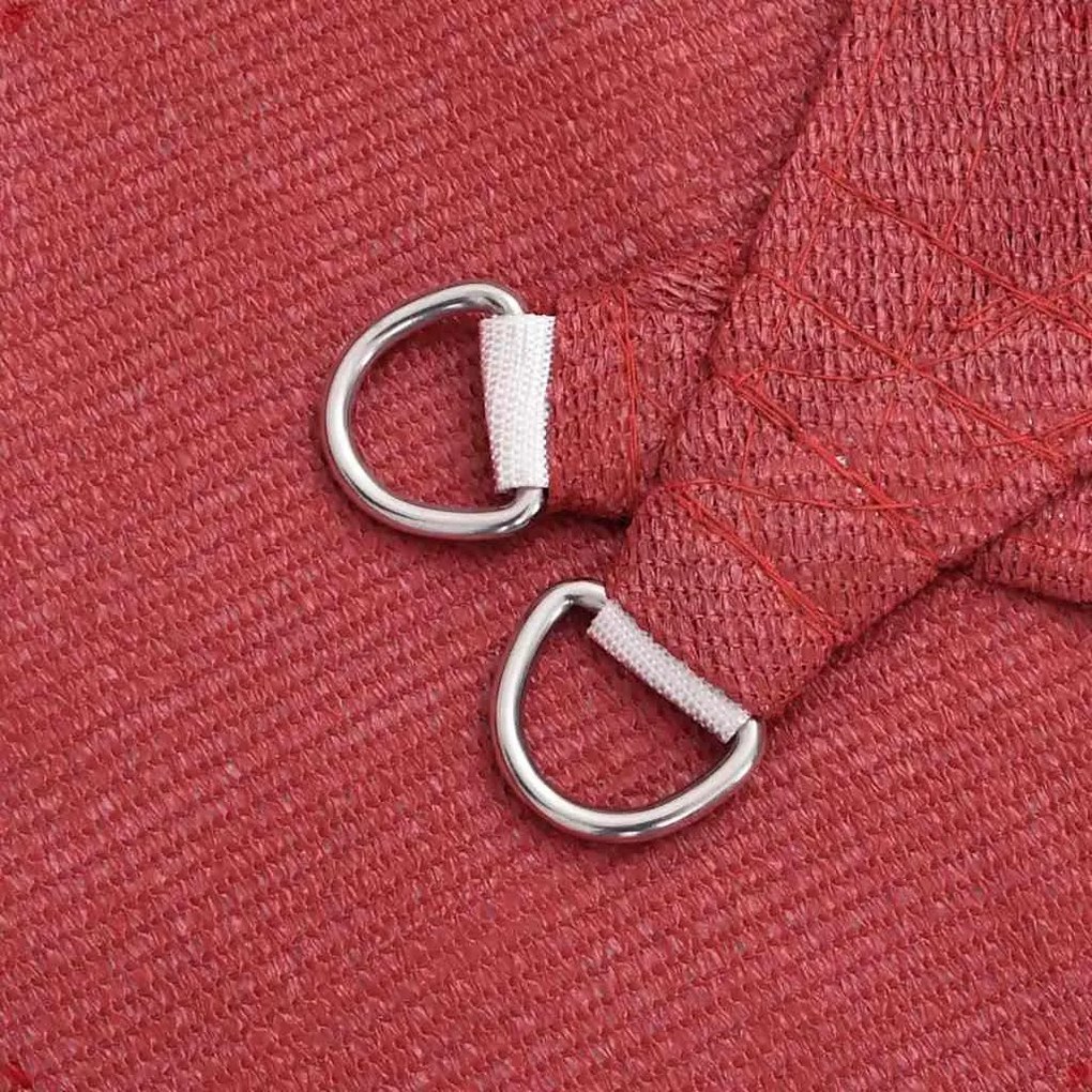 Para-sol estilo vela 160 g/m² 5x5 m PEAD vermelho