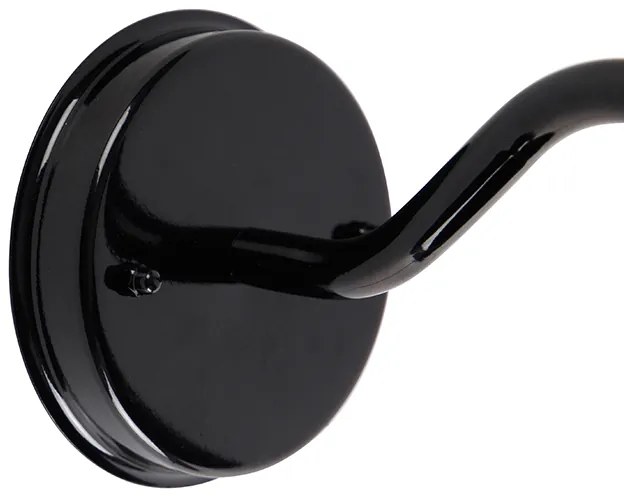 Candeeiro de parede exterior moderno preto IP44 - Kansas