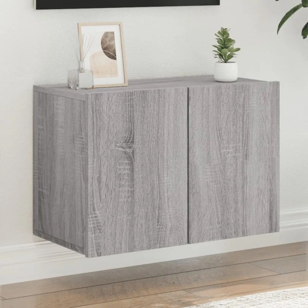 vidaXL Móvel de parede para TV 60x30x41 cm cinzento sonoma