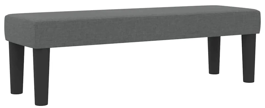 Cama Box Spring com Colchão &amp; Banco Cinza Escuro 120x200 cm Tecido