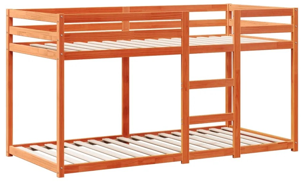 Beliche com telhado 90x190 cm pinho maciço castanho-mel