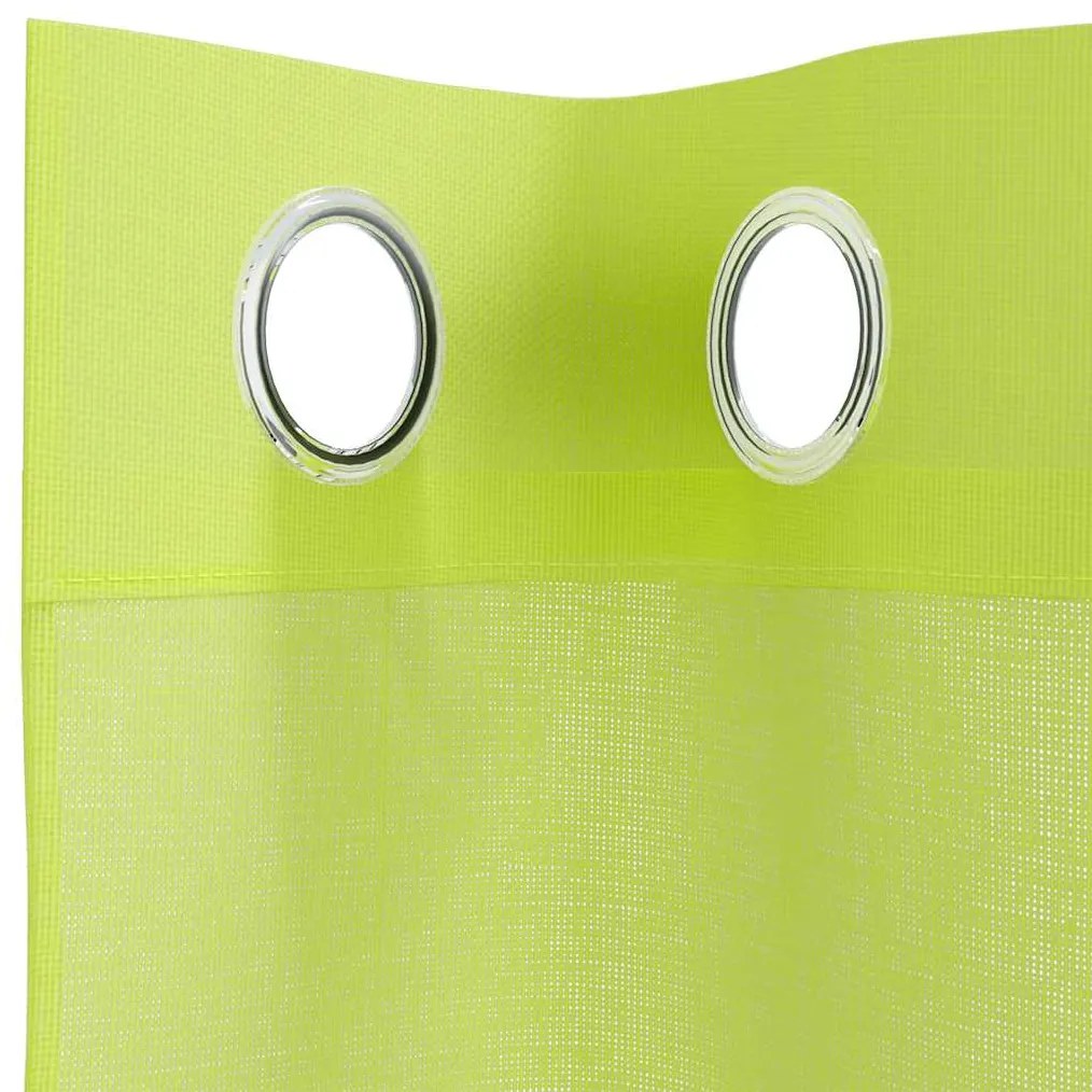 Cortinas de voile com ilhós 2 pcs verde-maçã 140x175 cm
