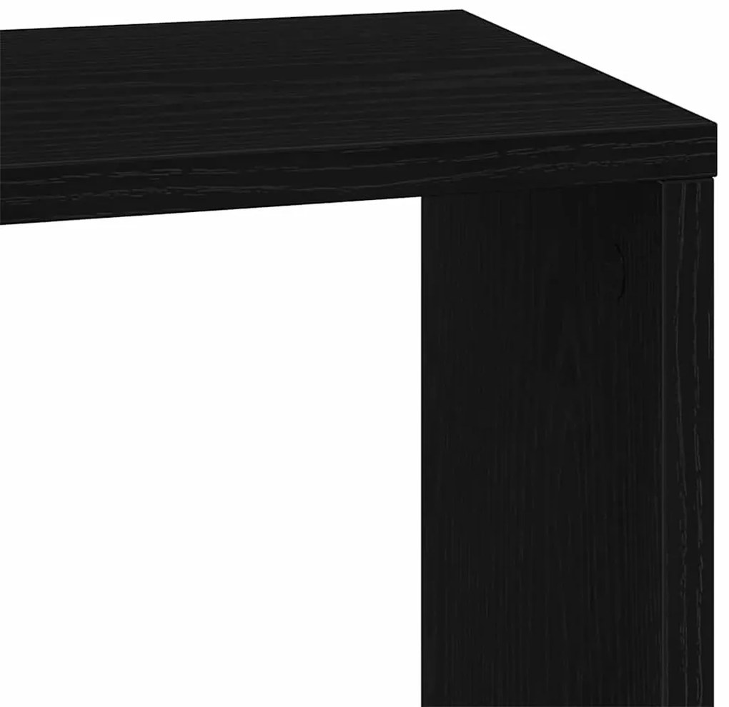Estante vidaXL 5 andares Carvalho Preto 45x23,5x162,5 cm Madeira Engen