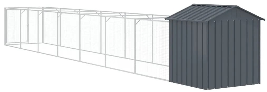 Casota para cães com telhado aço galvanizado antracite