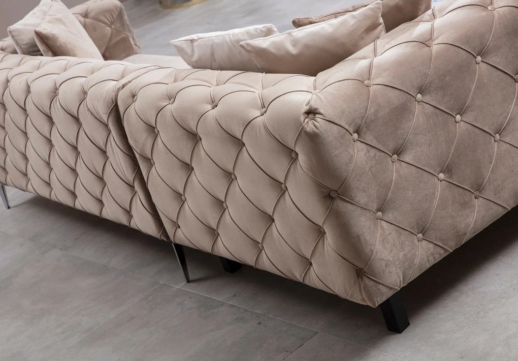 Sofá de Canto Como – Bege – 310 cm x 73 cm x 270 cm