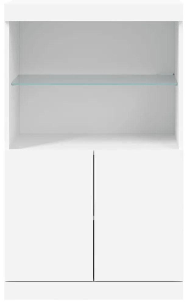 Aparador com luzes LED 60,5x37x100 cm branco