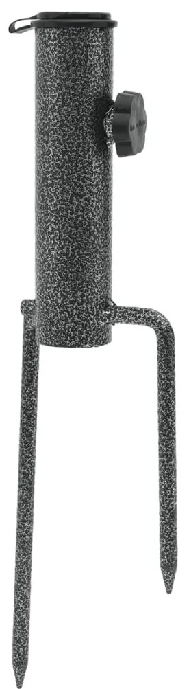Suportes de guarda-sol c/ espigões 2 pcs 9x35cm aço galvanizado