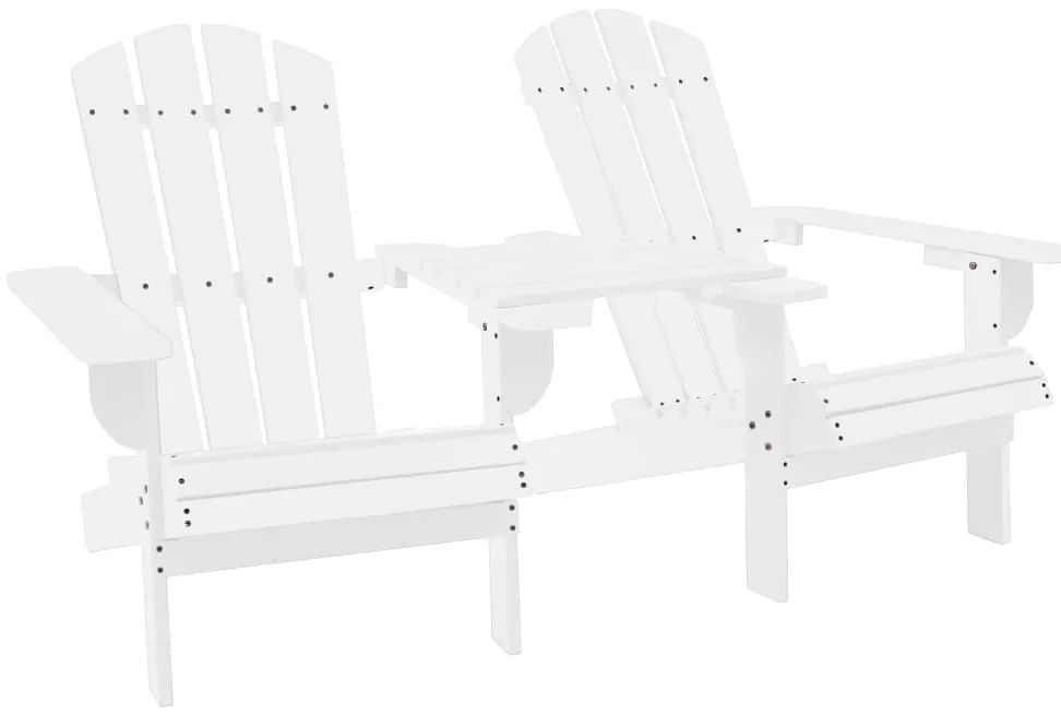 Cadeiras jardim Adirondack + mesa centro madeira abeto branco