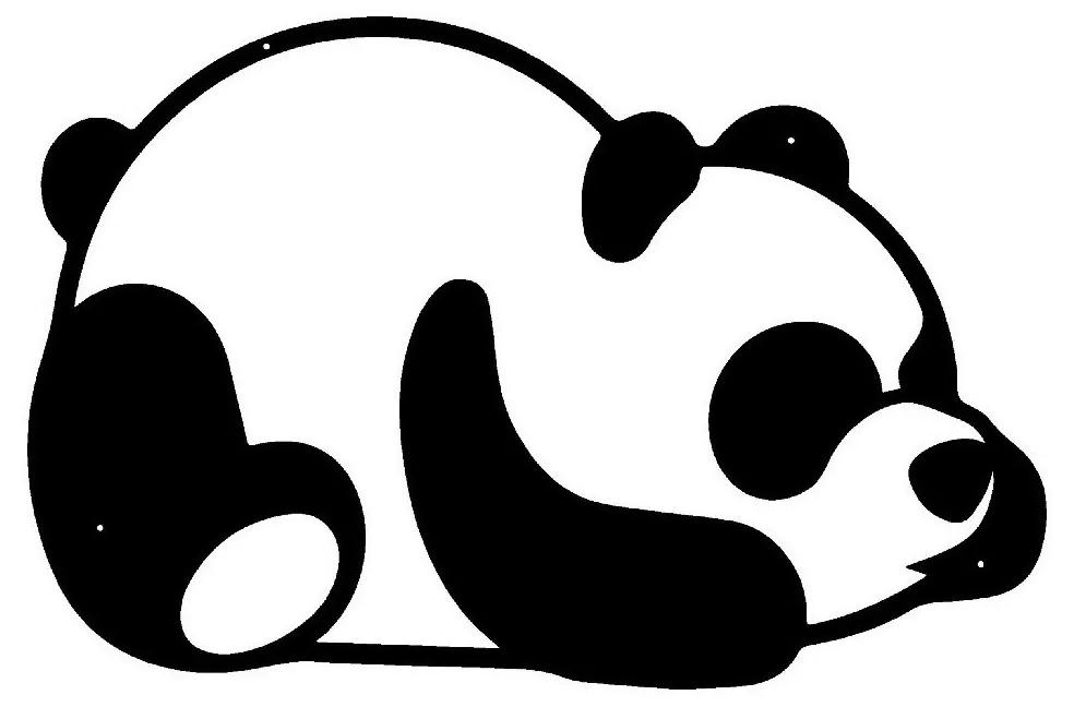 Quadros, telas Homemania  Decoracao da Parede do Panda, Animais, Preto, 50x0,15x35cm