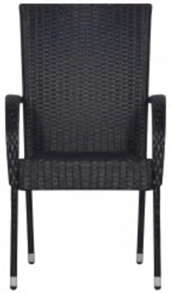 7 pcs conjunto de jantar para jardim preto