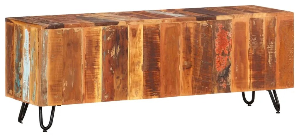 Móvel de TV 110x30x40 cm madeira recuperada maciça