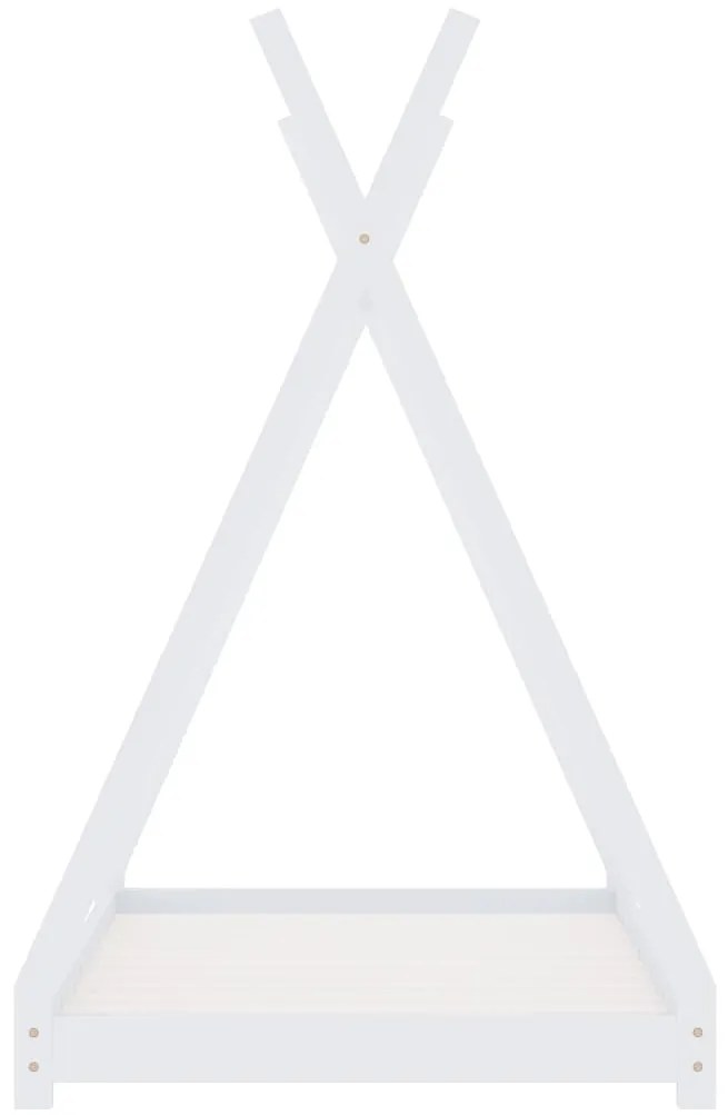 Estrutura de cama para crianças 90x200 cm pinho maciço branco