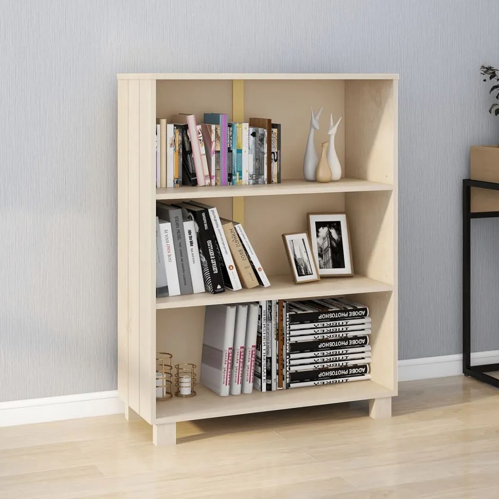 Estante HAMAR 85x35x112 cm pinho maciço castanho-mel