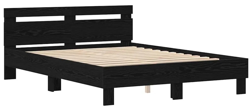 Estrado de Cama de Carvalho Preto Carvalho Preto