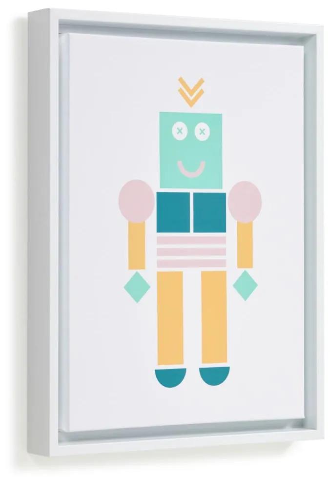Kave Home - Quadro Julisa robot multicolor 30 x 40 cm