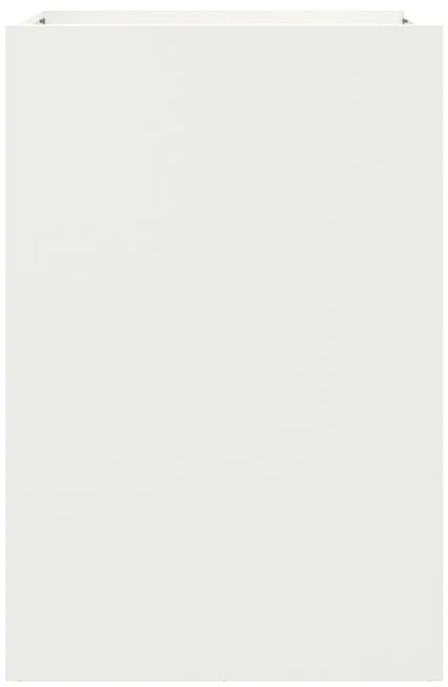 Vaso/floreira 52x48x75 cm aço branco