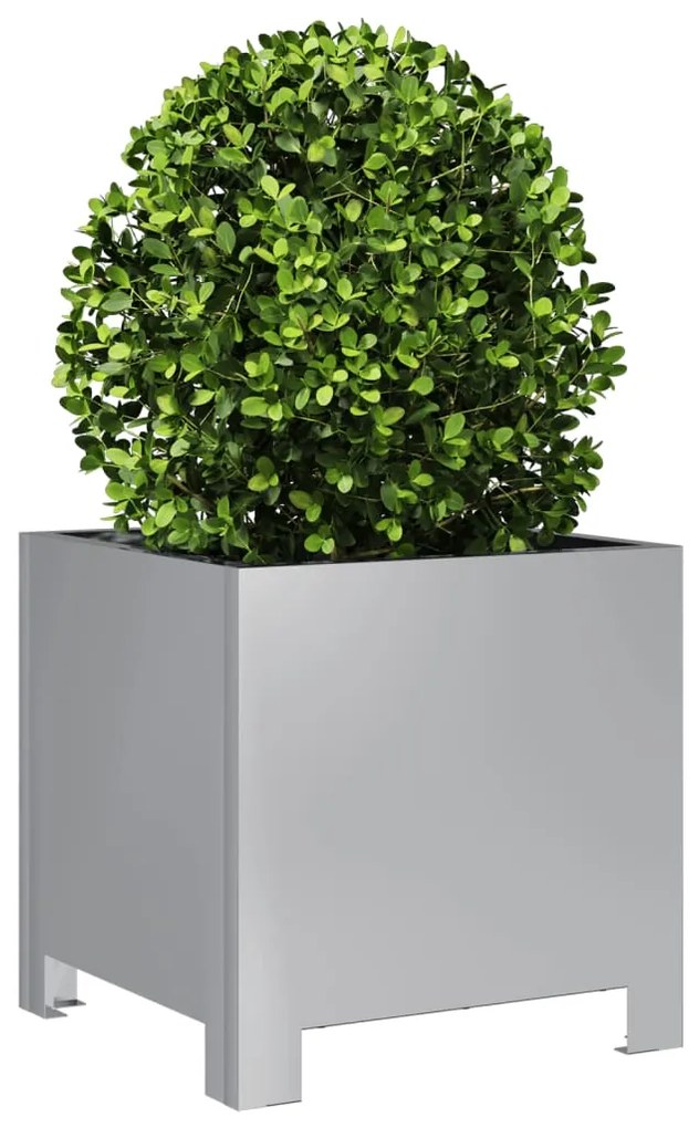 Vaso/floreira de jardim 30x30x30 cm aço galvanizado