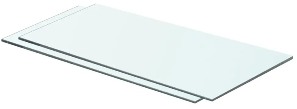 vidaXL Prateleiras 2 pcs 60x25 cm vidro transparente