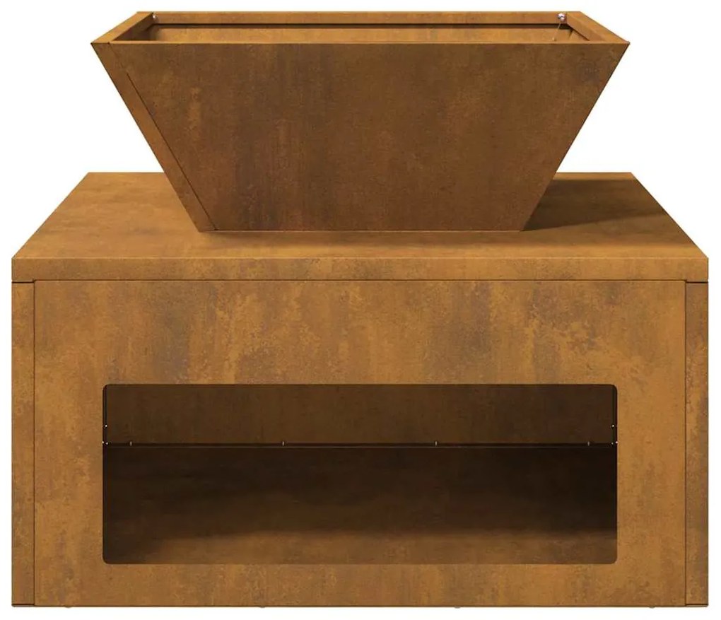 Fogo de Chão 50 x 50 x 40 cm Aço Corten